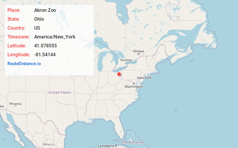 Map of Akron Zoo