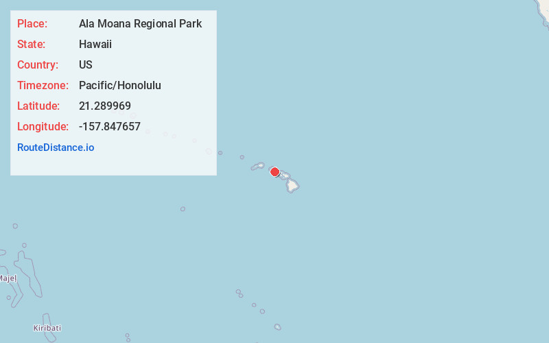 Map of Ala Moana Regional Park