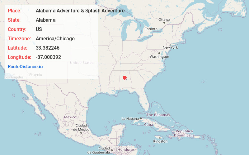 Map of Alabama Adventure & Splash Adventure