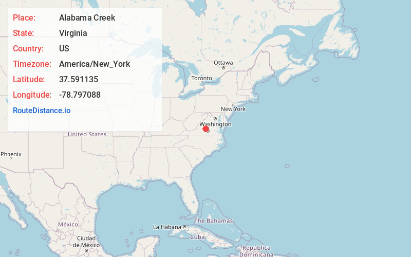 Map of Alabama Creek