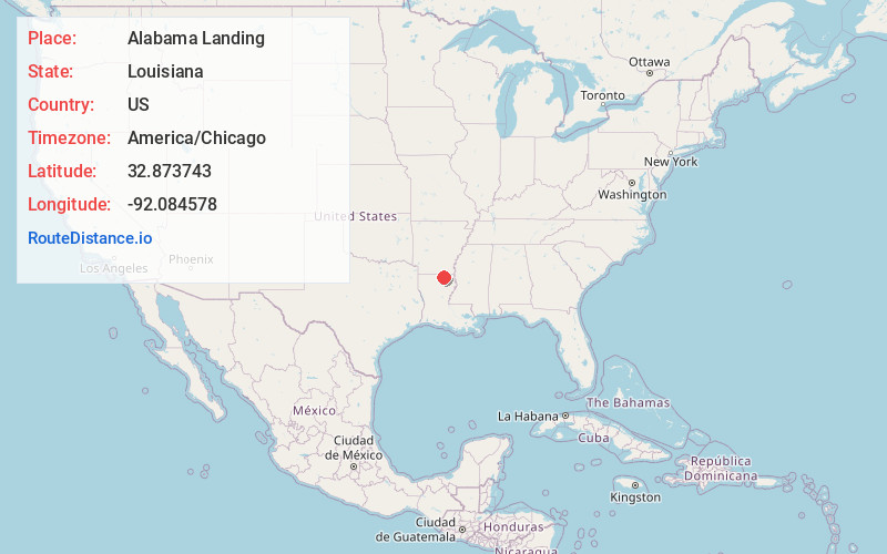 Map of Alabama Landing