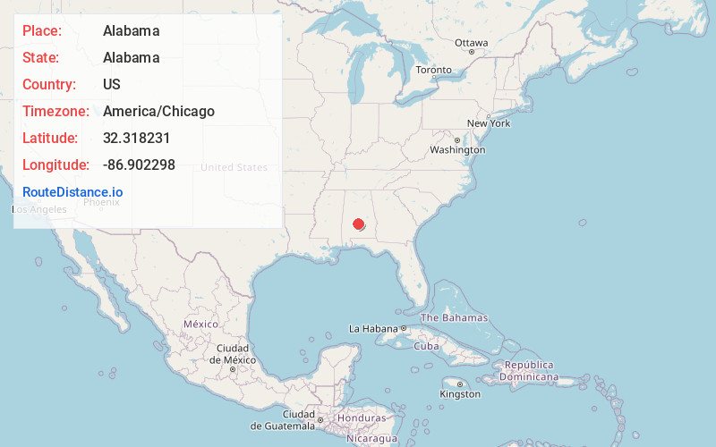 Map of Alabama