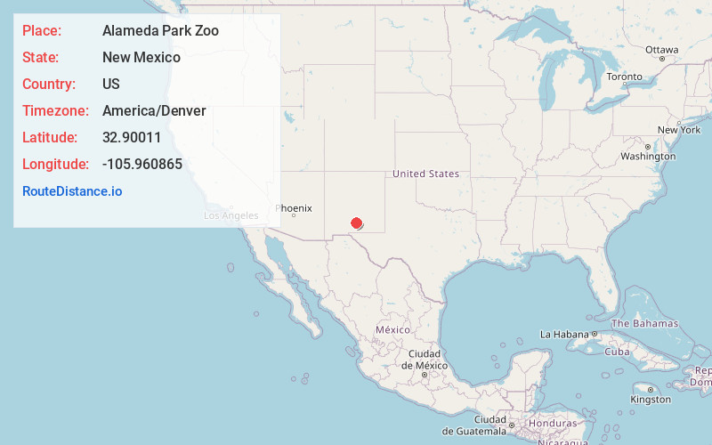 Map of Alameda Park Zoo