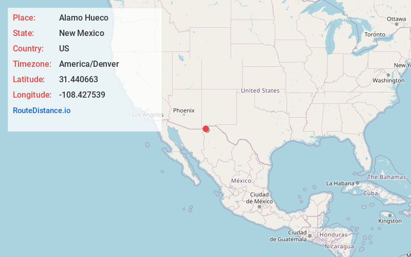 Map of Alamo Hueco