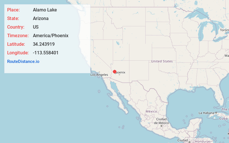 Map of Alamo Lake