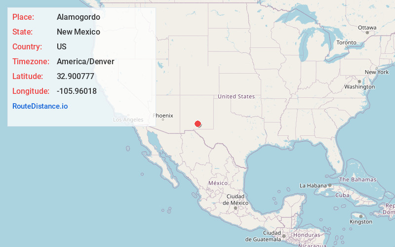 Map of Alamogordo