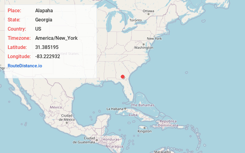 Map of Alapaha
