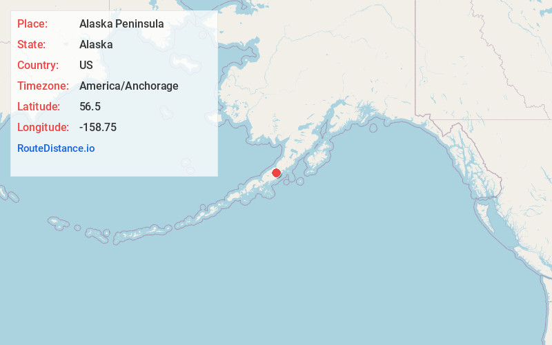 Map of Alaska Peninsula
