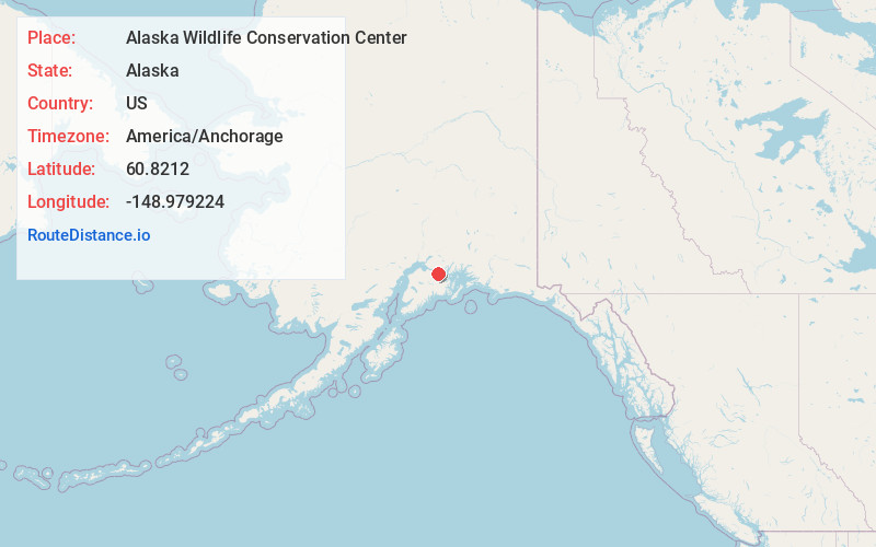 Map of Alaska Wildlife Conservation Center