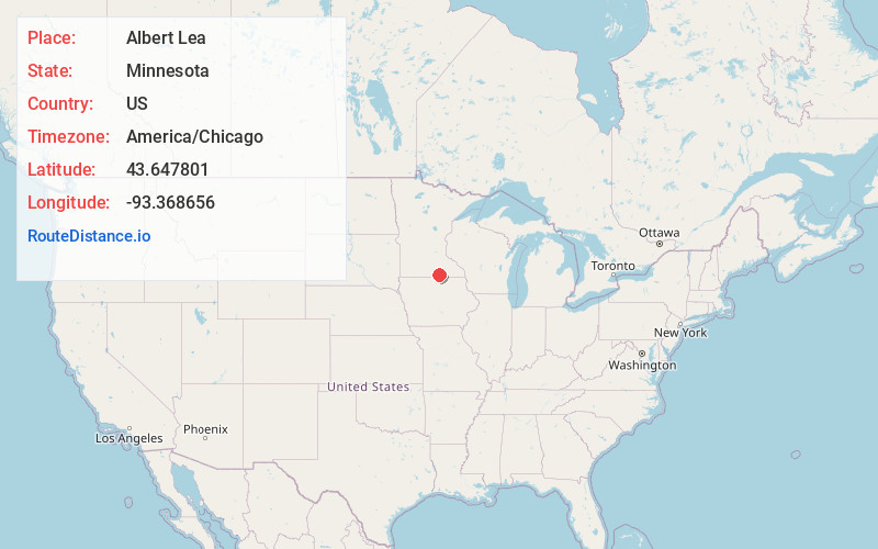 Map of Albert Lea