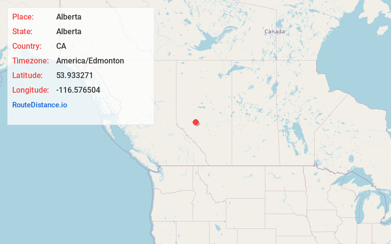 Map of Alberta