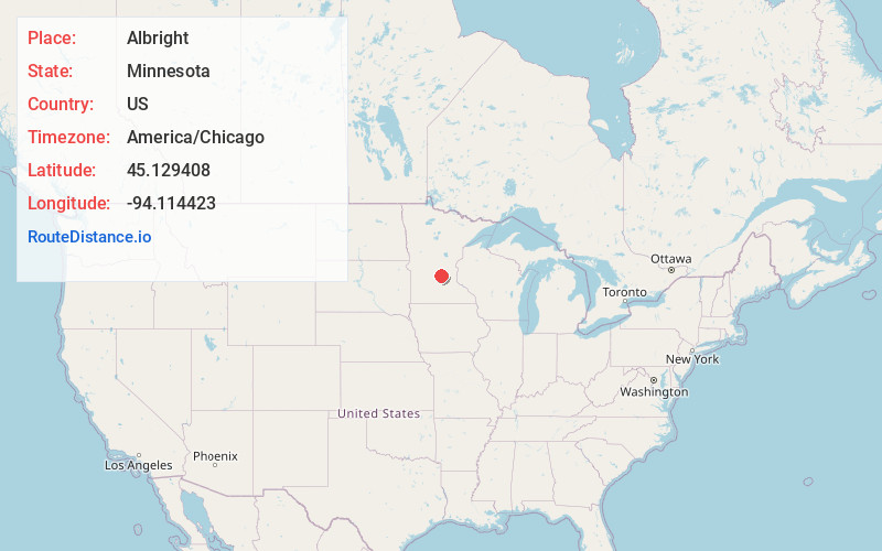 Map of Albright