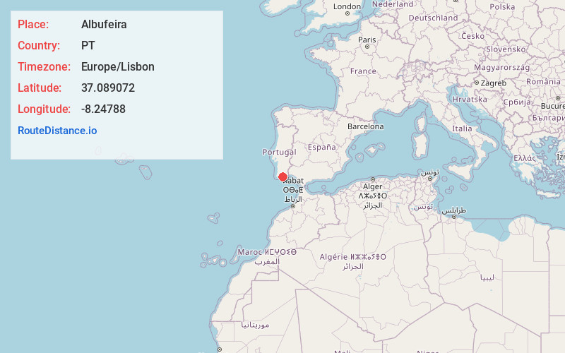 Map of Albufeira