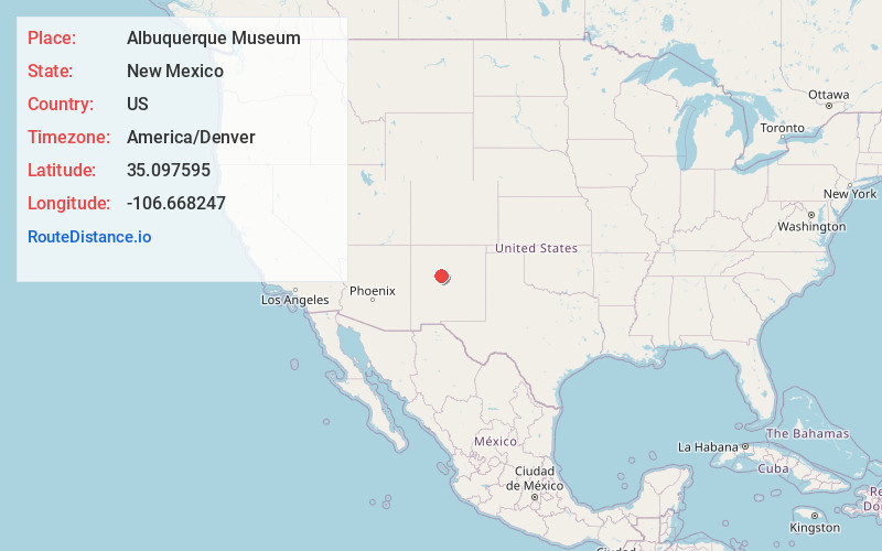 Map of Albuquerque Museum