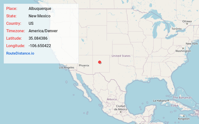 Map of Albuquerque