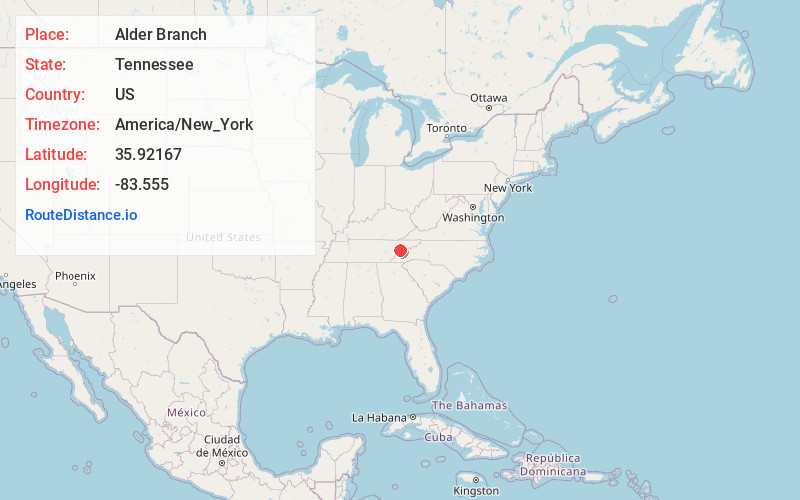 Map of Alder Branch