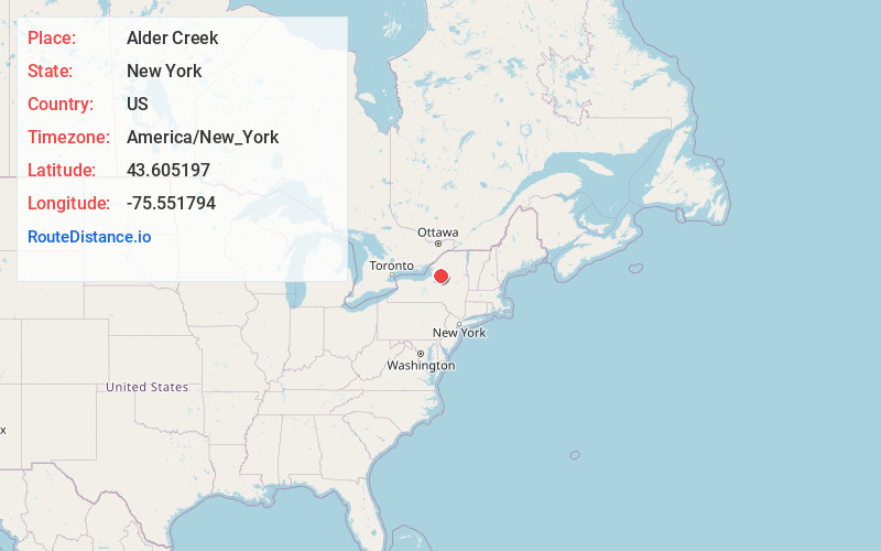 Map of Alder Creek