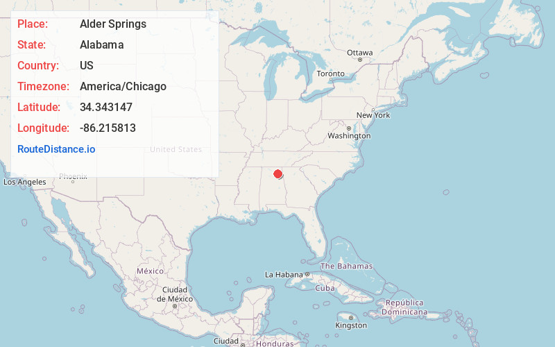 Map of Alder Springs