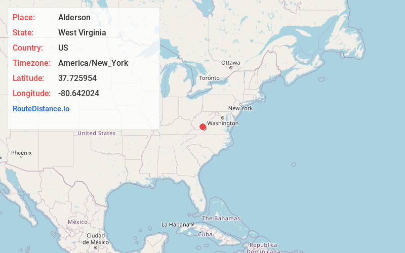 Map of Alderson