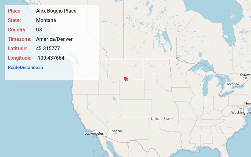 Map of Alex Boggio Place