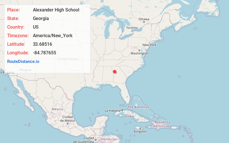 Map of Alexander High School