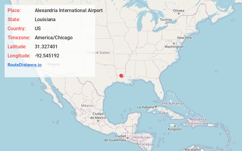 Map of Alexandria International Airport
