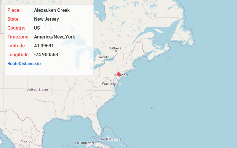 Map of Alexauken Creek