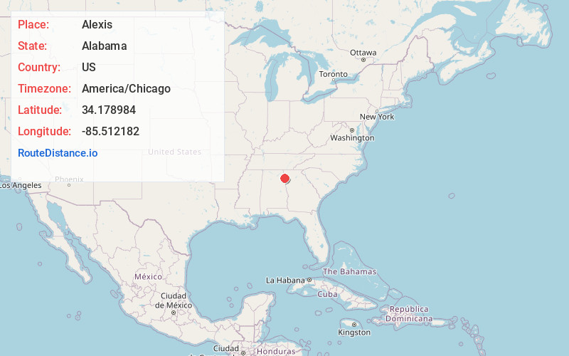 Map of Alexis