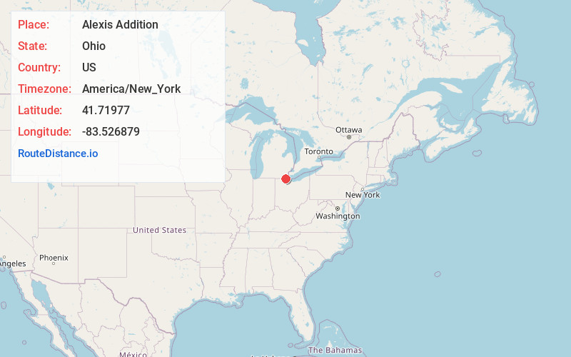 Map of Alexis Addition