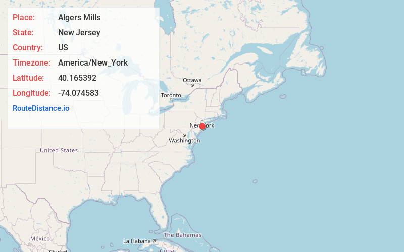 Map of Algers Mills