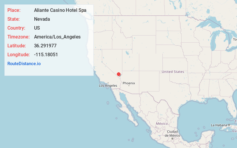 Map of Aliante Casino Hotel Spa