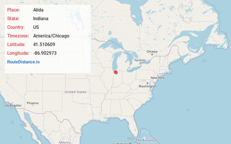 Map of Alida