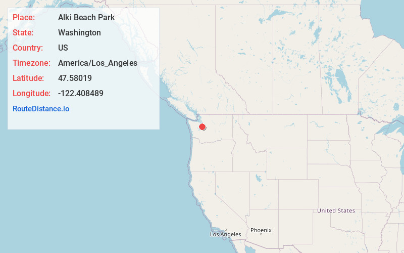 Map of Alki Beach Park