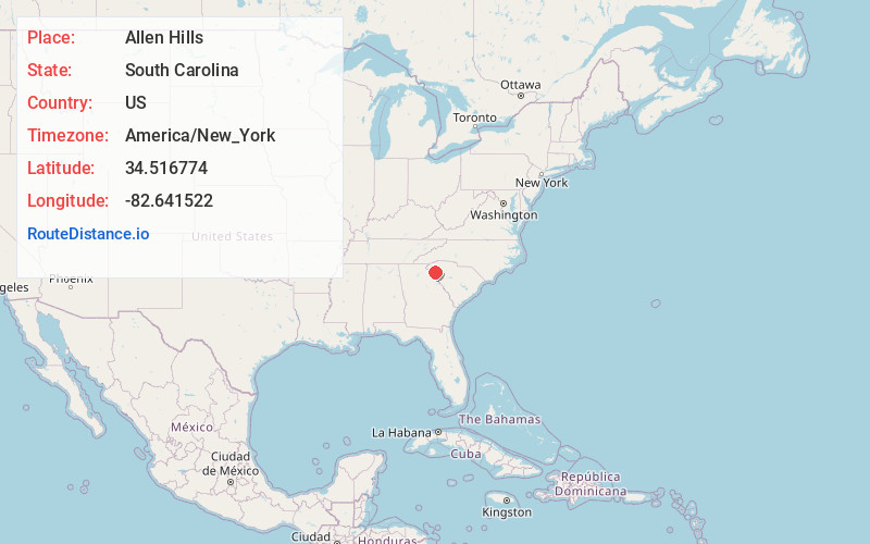 Map of Allen Hills