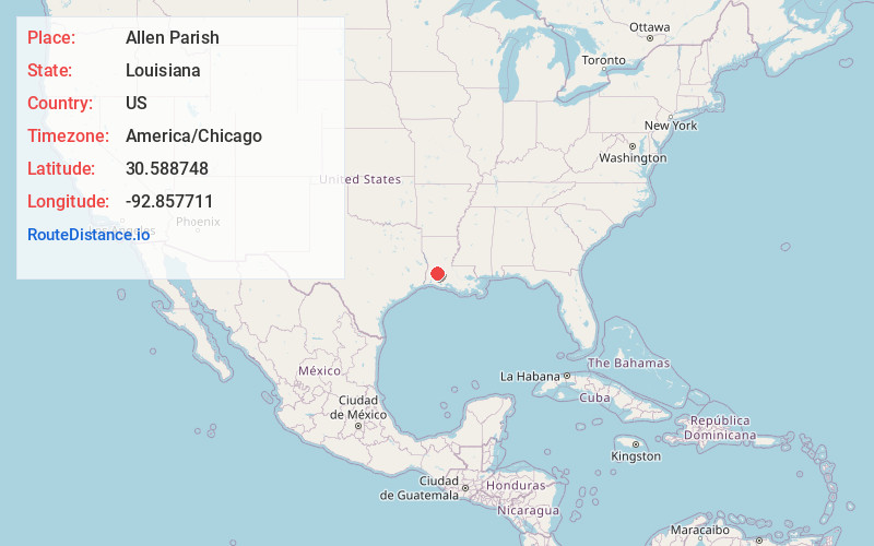 Map of Allen Parish