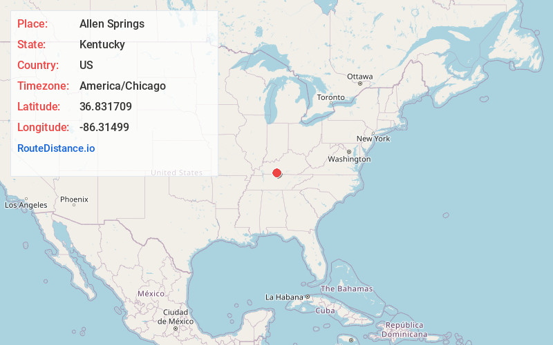 Map of Allen Springs