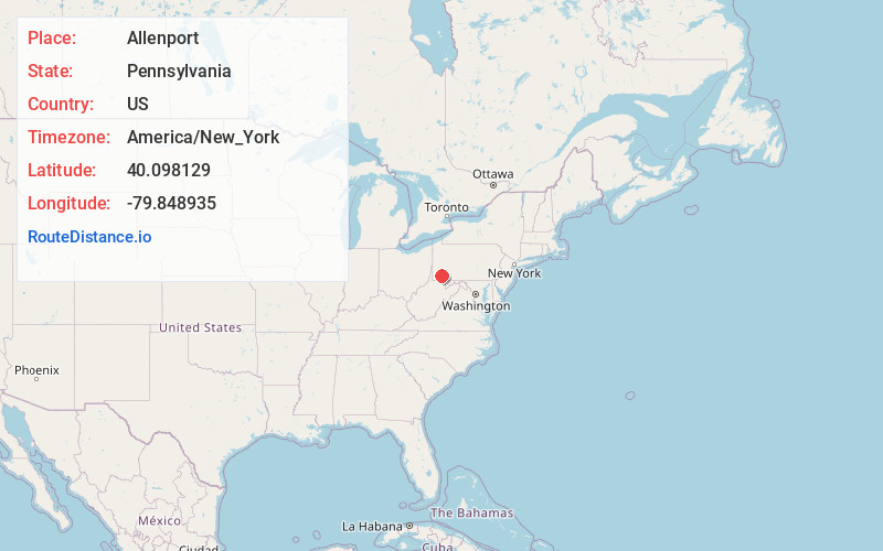 Map of Allenport