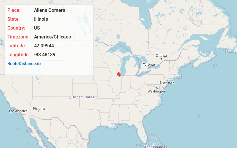 Map of Allens Corners
