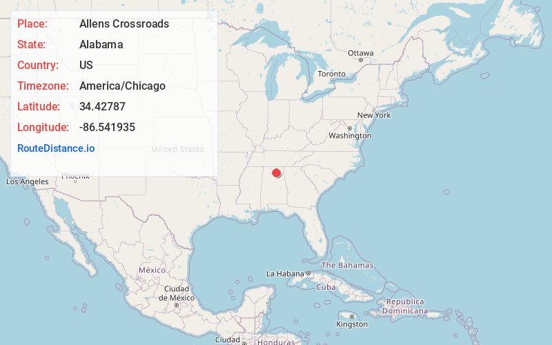 Map of Allens Crossroads