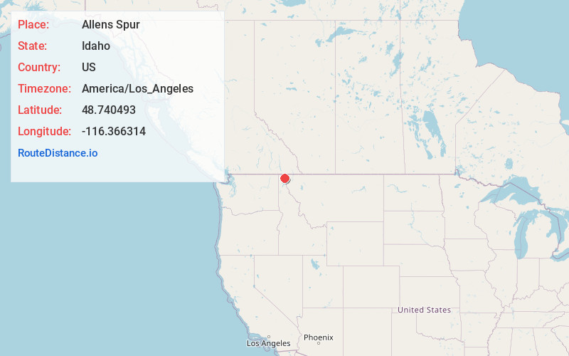 Map of Allens Spur