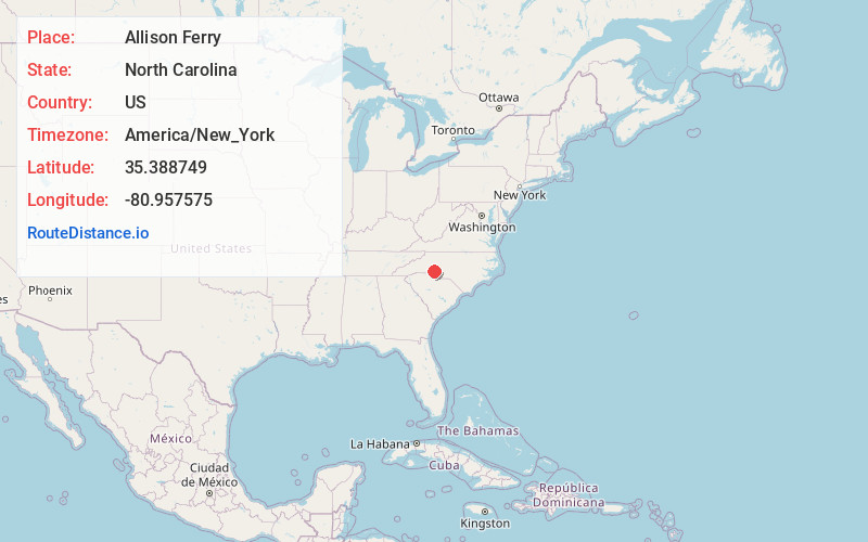 Map of Allison Ferry