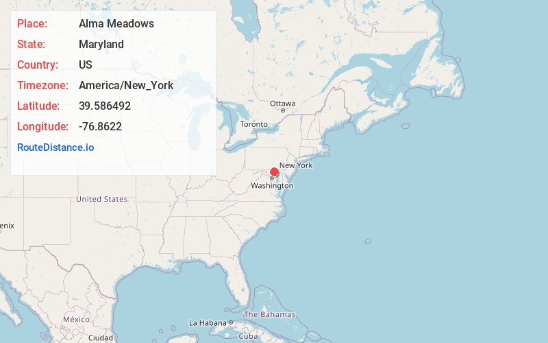 Map of Alma Meadows