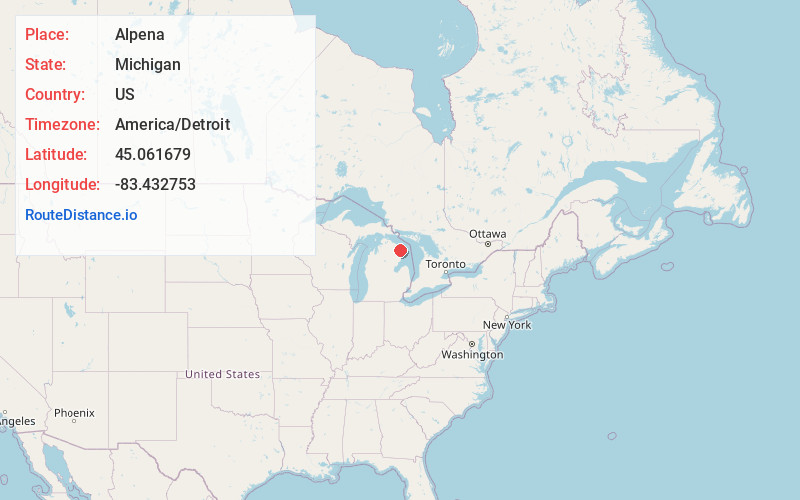 Map of Alpena