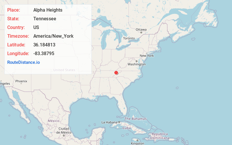 Map of Alpha Heights