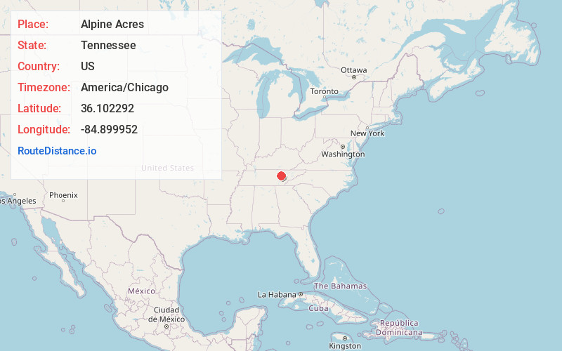 Map of Alpine Acres