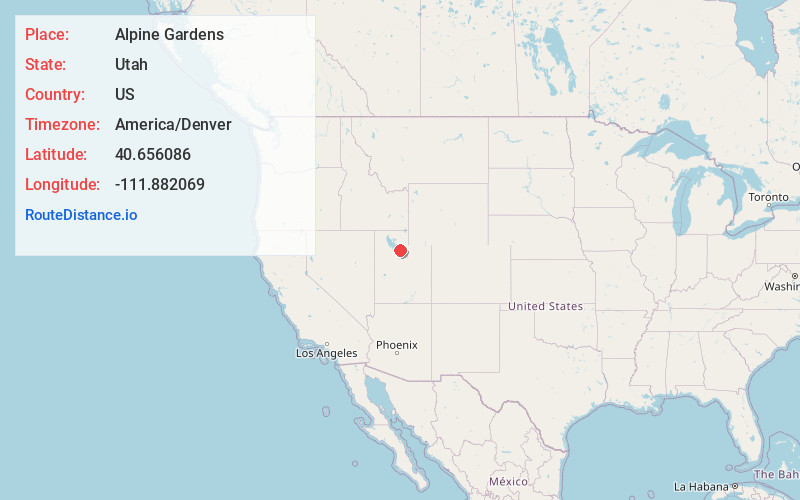 Map of Alpine Gardens