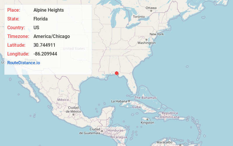 Map of Alpine Heights