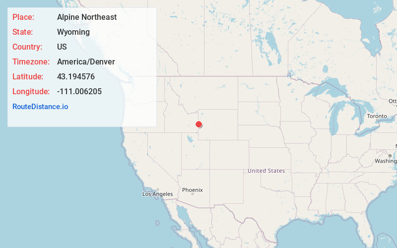 Map of Alpine Northeast