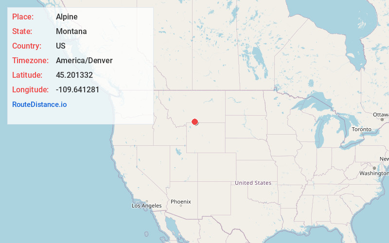 Map of Alpine