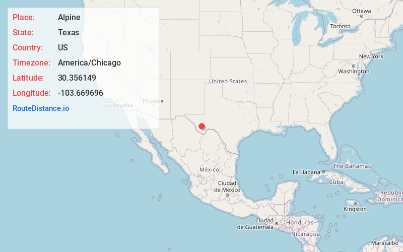 Map of Alpine